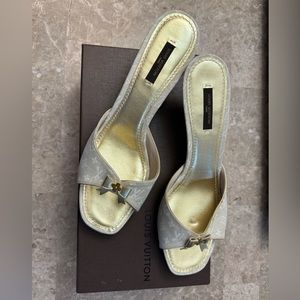 NWOT! Authentic Louis Vuitton Angelique Open Toe Mules SIZE EUR 41 US 10-101/2